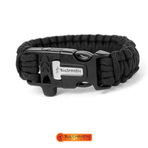 Bratara de supravietuire 3m din paracord Negru Bushmen - 5902194520263