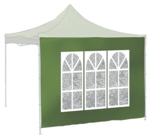 Perete lateral impermeabil cu fereasta 3 x 2 m verde pentru pavilioanele Cattara - TT13341
