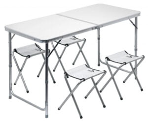 Set pliabil masa + 4 scaune DOUBLE Cattara - gri - TT13488