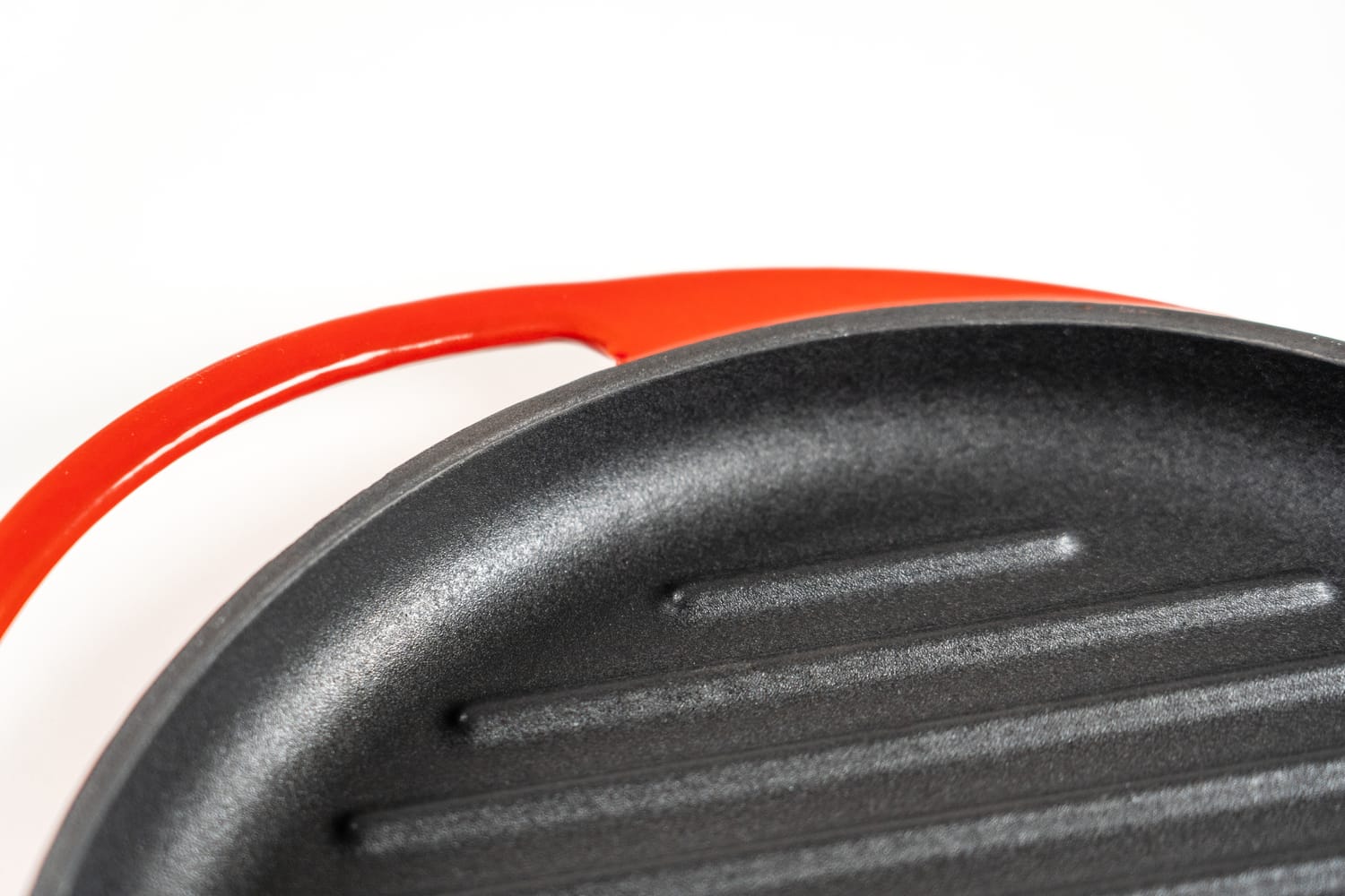 PLACĂ GRILL ROTUNDĂ, FONTĂ EMAILATĂ, CU MÂNERE, ROȘU CHERRY, LÄTT HOME - imagine 7