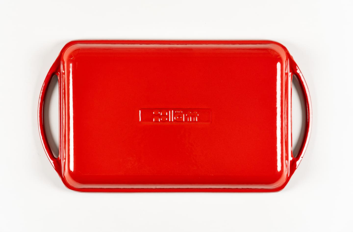 PLACĂ GRILL DREPTUNGHIULARĂ, FONTĂ EMAILATĂ, CU MÂNERE, ROȘU CHERRY, LÄTT HOME - imagine 5