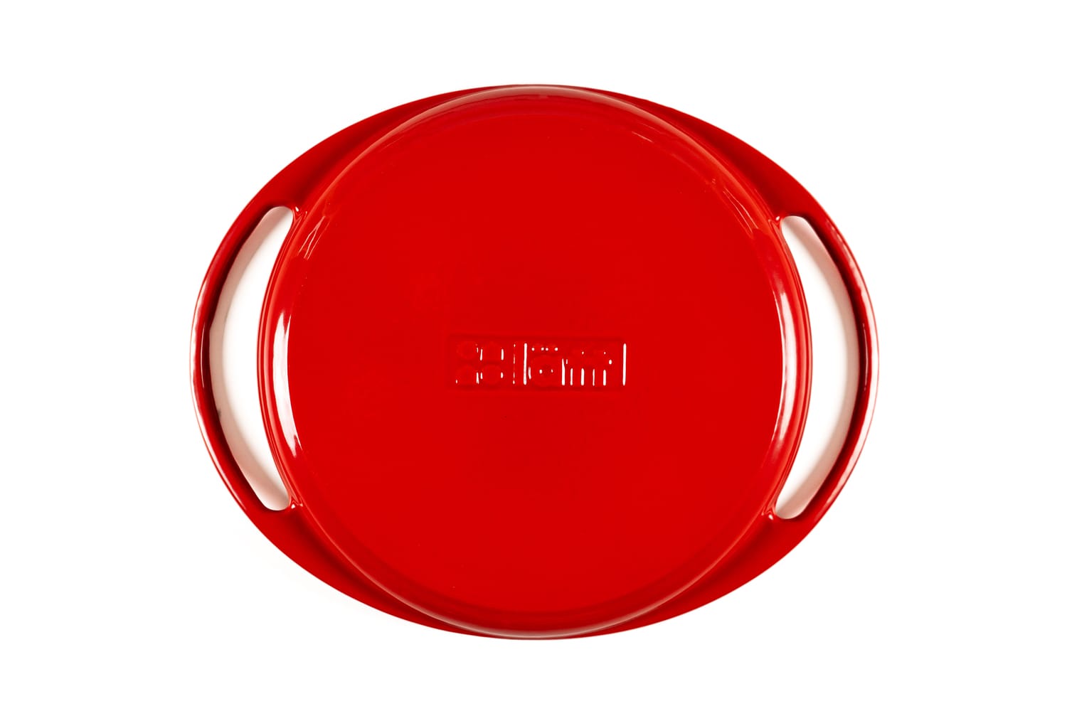 PLACĂ GRILL ROTUNDĂ, FONTĂ EMAILATĂ, CU MÂNERE, ROȘU CHERRY, LÄTT HOME - imagine 5