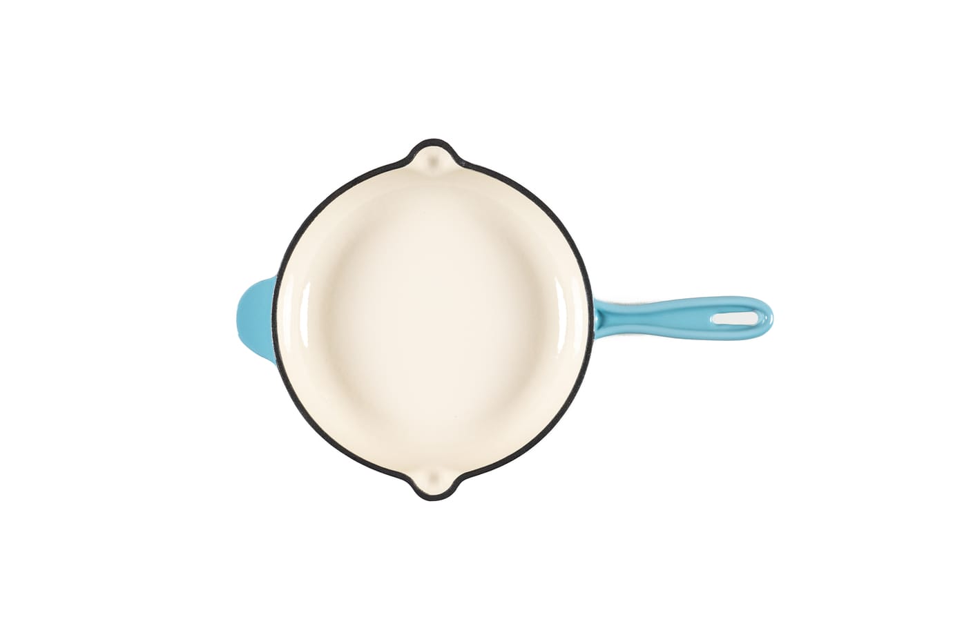 TIGAIE FONTĂ EMAILATĂ 22 CM, ALBASTRU CARAIBE, LÄTT HOME - imagine 4