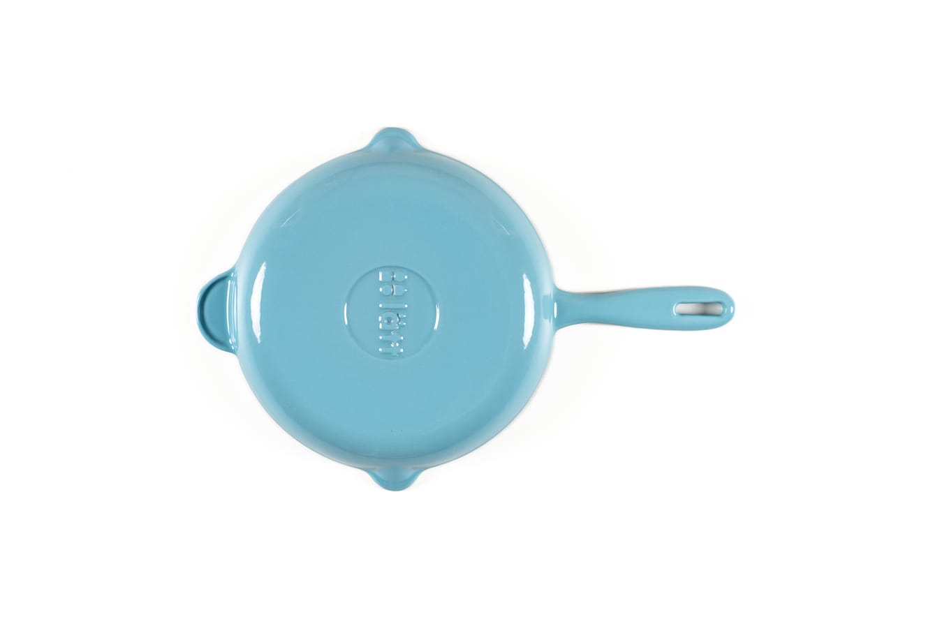 TIGAIE FONTĂ EMAILATĂ 22 CM, ALBASTRU CARAIBE, LÄTT HOME - imagine 3