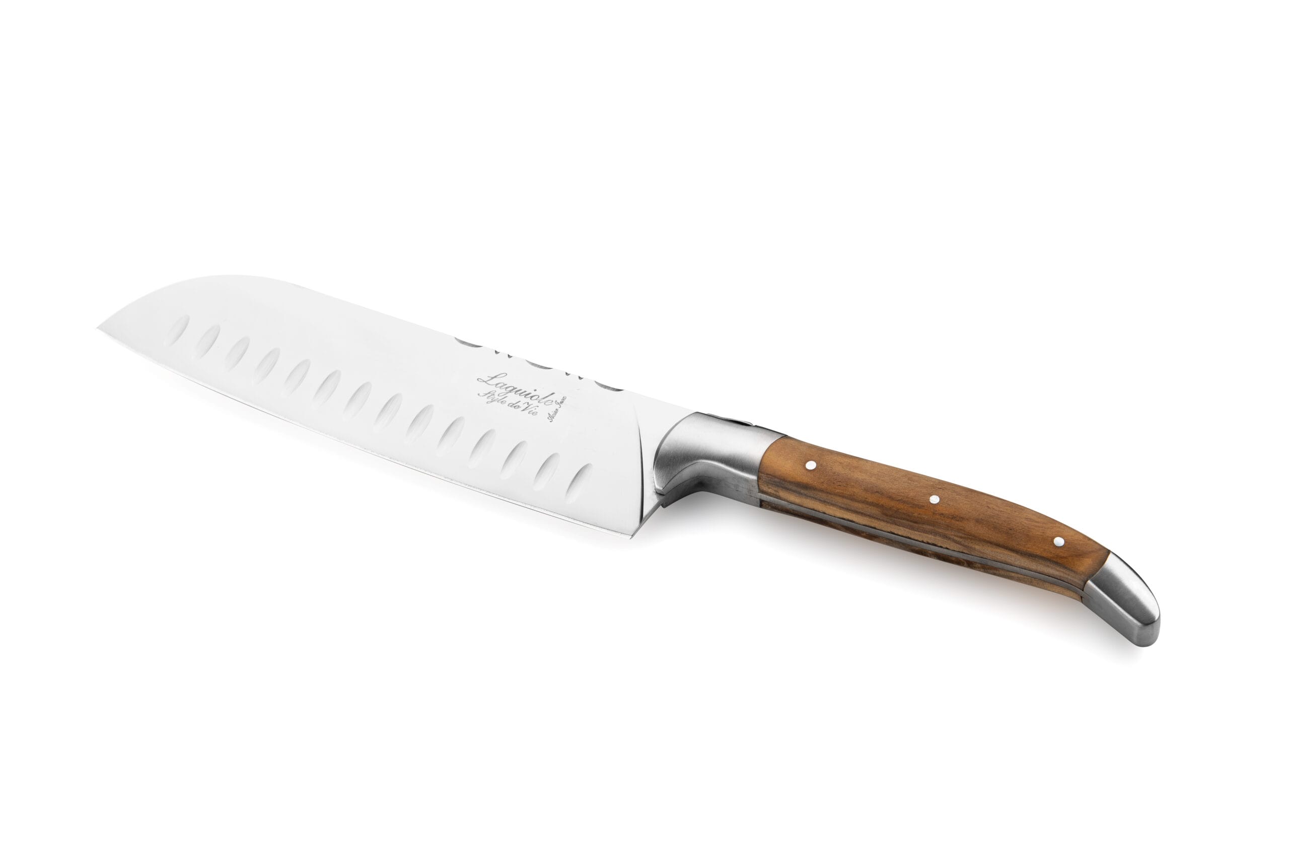 SET CUȚIT SANTOKU PLUS TOCATOR, LUXURY LINE OLIVE - imagine 2