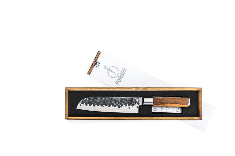 FORGED SANTOKU KNIFE OLIVE (18 CM)