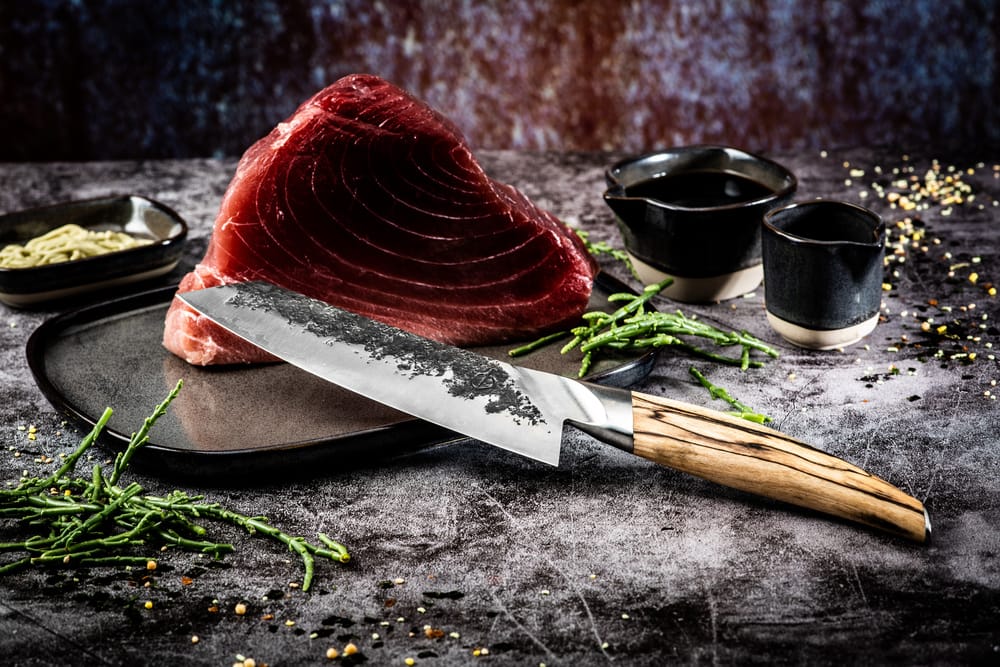 FORGED KATAI SANTOKU KNIFE (18 CM) - imagine 3