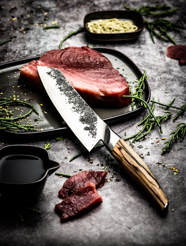 FORGED KATAI SANTOKU KNIFE (18 CM) - imagine 5