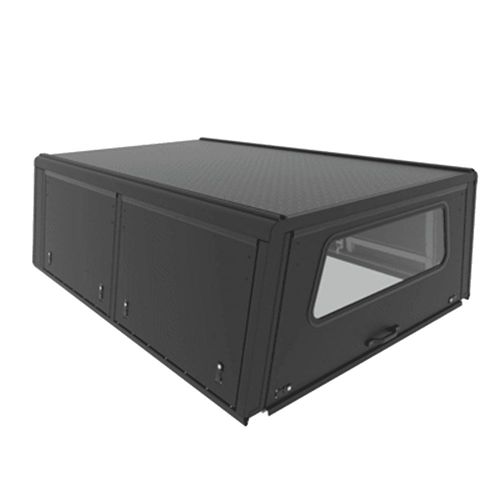 Alu-Cab Canopy Explorer Toyota Land Cruiser 79 1984+ S/CAB Negru - suprafață netedă