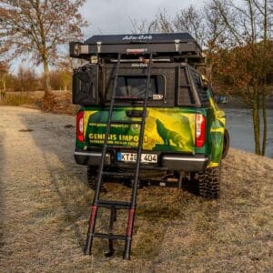 Scară telescopică Alu-Cab, 2,60 metri, inclusiv suporturi și sac