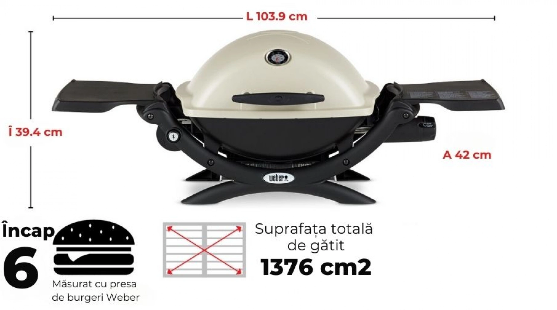 Gratar pe gaz Weber Q1200 - imagine 6
