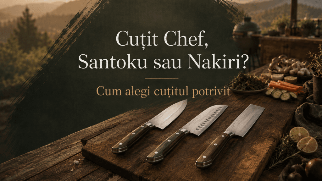 Cuțit Chef, Santoku sau Nakiri? Cum alegi cuțitul potrivit pentru bucătăria ta