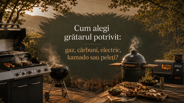 Cum alegi grătarul potrivit - gaz, cărbuni, electric, kamado sau peleți